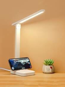 1 lámpara de escritorio ajustable, lámpara de escritorio LED con soporte para teléfono, para oficina, hogar, dormitorio - Multicolor - Ver 2