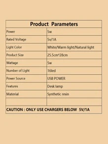 1 lámpara de escritorio ajustable, lámpara de escritorio LED con soporte para teléfono, para oficina, hogar, dormitorio - Multicolor - Ver 3