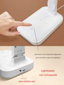 1 lámpara de escritorio ajustable, lámpara de escritorio LED con soporte para teléfono, para oficina, hogar, dormitorio - Multicolor - Ver 7