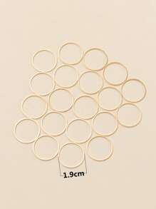 20pcs Circle DIY Jewelry Accessories - Yellow Gold - View 3