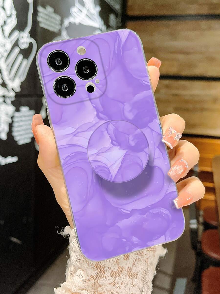 Watercolor Phone Case With Stand-Out Phone Grip - Multicolor - View 1