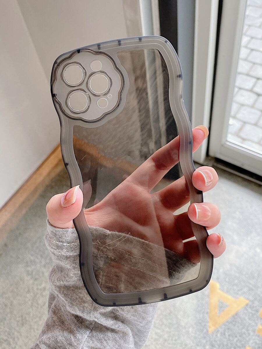 Wavy Frame Clear Phone Case