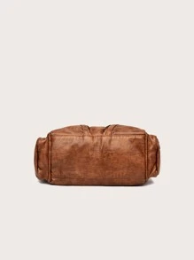 Túi đeo chéo/đeo vai thời trang & ngắn gọn, nhiều ngăn, đính đinh tán, phong cách đường phố cổ điển thanh lịch, hợp thời trang, hoàn hảo để mua sắm, đi nghỉ và sử dụng hàng ngày, túi phong cách Rock dành cho phụ nữ - màu nâu - Xem 3