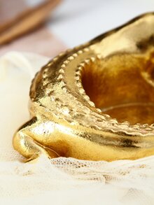 1pc Crocodile Design Candle Holder - Gold - View 8