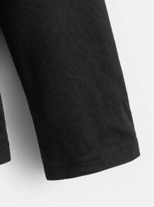 SHEIN Boys Reflective Cartoon Graphic Tee - Black - View 5