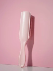 salon fashion 1pc Macaron Nine-Row Comb For Girls In Pink, Curly Hair Brush, 9 Row Styling Brush For Styling, Smoothing Longer Hair And Defining Curls - And Men, Hair Brush, Comb, Hair Tools, Hair Products And Accessories For Barber Salon Beauty Back To School, Travel Holiday Essentials, Hair Accessories Brushes, Edge Brush, Detangling Brush, Comb, Slick Back Brush, Hairbrush, Edge Brush Hair Brush, Detangling Brushes, Hair Tools, Hair Stuff, Hair Care, Curly Hair Brush, Barber, Hairdressing Equipment, Hairstyle, Hairdressing,Hair Brush,Slick Back Brush,Styling Brush,Curly Hair Brush,Edge Brush,Hair Comb,Brush Hair,Hair Brush Set,Comb Hair,Comb For Curls,Detangling Brush,Hair Brush For Women,Hair,Travel,Hair Products,Hair Tools,Hair Stuff,Barber,Barber Accessories,Barbershop,Hairdressing Equipment - Pink - View 2