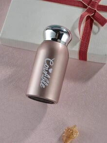 1入組字母圖案保溫瓶 - 粉色 - 查看 2