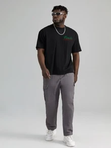 Manfinity EMRG Tops Nam Con số Slogan Giải trí - màu đen - Xem 3