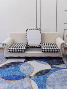1pc Gingham Pattern Sofa Seat Cover - Multicolor - View 3