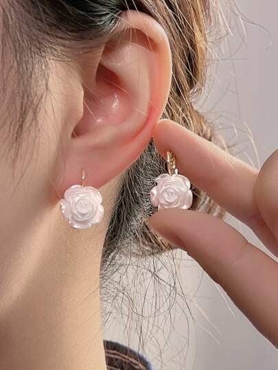 Flower Decor Earrings Valentines,Mom,Mother,Mother's Day,Gift