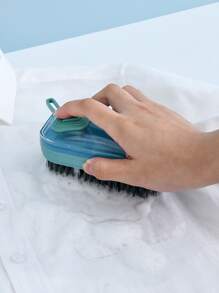 1pc Multi-Function Cleaning Brush, Soft Bristle Scrub Brush For Laundry, Non-Damage Fabric Cleaning Brush, Shoe Brush, Cleaning Tool - Blue - View 5