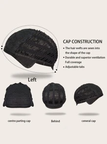 短卷发合成假发（带刘海） - 咖啡棕 - 查看 6