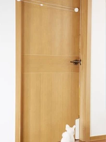 1 pieza puerta de mascota de dos manera - Blanco - Ver 1