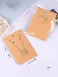 50/100 piezas Soporte de exhibición de joyas para aretes y collares