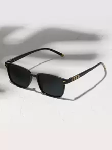 Men Rivet Detail Sunglasses Casual Sunglasses Sun Glasses Beach Accessories Sun Glasses Sunglasses Shades For Summer Beach Vacation,Outdoor,Travel - Black - View 1