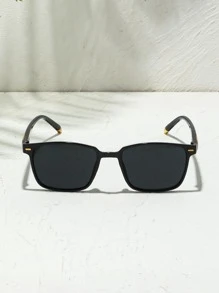 Men Rivet Detail Sunglasses Casual Sunglasses Sun Glasses Beach Accessories Sun Glasses Sunglasses Shades For Summer Beach Vacation,Outdoor,Travel - Black - View 2