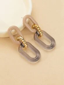 鏈條設計耳墜 - 彩色 - 查看 2