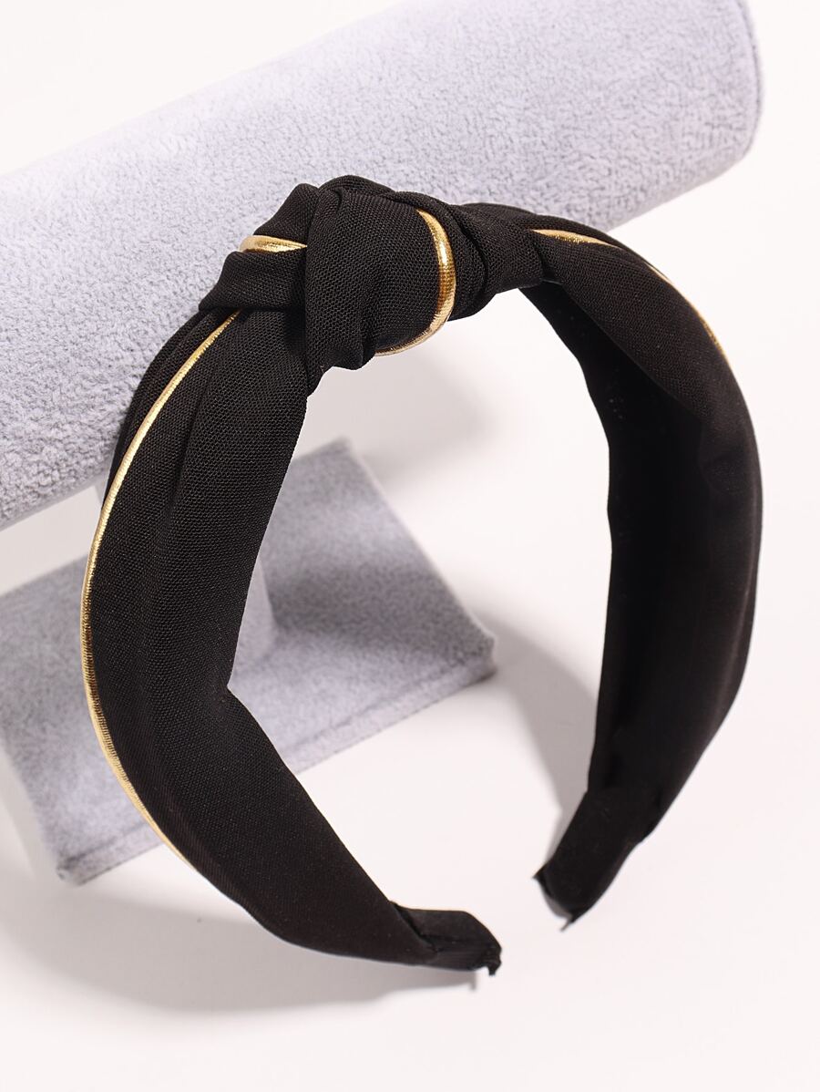 Two Tone Knot Decor Headband - Multicolor - View 1