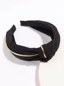 Two Tone Knot Decor Headband - Multicolor - View 2