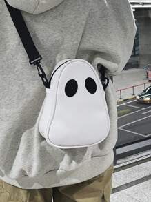 High School Students University Freshman Multifunctional Sling Bag Shoulder Bag Casual Bag Mini Men Ghost Design Novelty Bag, Handbag For Travel, College, Outdoors Letter Print Graffiti Print Hiking Hiking Large Capacity Multi-Functional Fashionable Casual Gifts Gifts Goyard