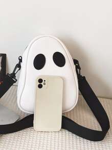 High School Students University Freshman Multifunctional Sling Bag Shoulder Bag Casual Bag Mini Men Ghost Design Novelty Bag, Handbag For Travel, College, Outdoors Letter Print Graffiti Print Hiking Hiking Large Capacity Multi-Functional Fashionable Casual Gifts Gifts Goyard