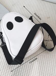 High School Students University Freshman Multifunctional Sling Bag Shoulder Bag Casual Bag Mini Men Ghost Design Novelty Bag, Handbag For Travel, College, Outdoors Letter Print Graffiti Print Hiking Hiking Large Capacity Multi-Functional Fashionable Casual Gifts Gifts Goyard