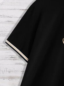 Manfinity Homme Tops Nam Tương phản ràng buộc Thú vật Sẵn sàng - màu đen - Xem 3