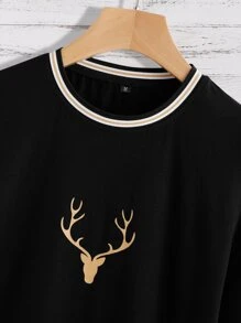 Manfinity Homme Tops Nam Tương phản ràng buộc Thú vật Sẵn sàng - màu đen - Xem 4