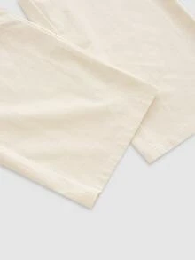 SHEIN MOD Contrast Piping Patched Pocket Straight Leg Trousers - Khaki - View 4