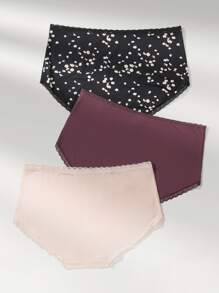 LUVLETTE Plus Lingerie 3-Pack Mid Rise Briefs - Multicolor - View 7