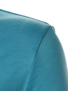 Manfinity Homme 男士字母刺繡POLO衫 - 青碧色 - 查看 4