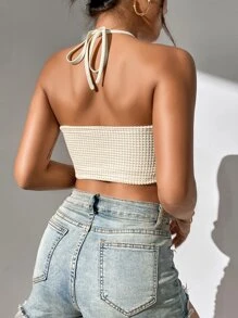 SHEIN PETITE ملابس علوية محصورة للصيف ذات ارتباطات متقاطعة
