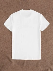 Calvaya Plus Letter Graphic Tee Graphic Tees Women Tops - White - View 2