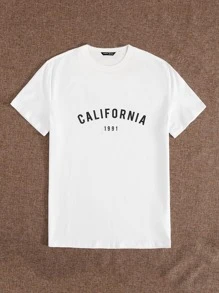 Calvaya Plus Letter Graphic Tee Graphic Tees Women Tops - White - View 4