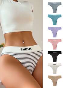 7pack Letter Cheeky Panty Set - Multicolor - View 1