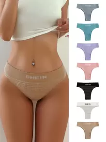 7pack Letter Cheeky Panty Set - Multicolor - View 5