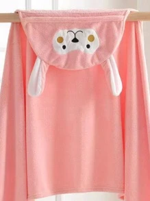 1pc Kids Cartoon Design Bath Towel - Pink - View 5