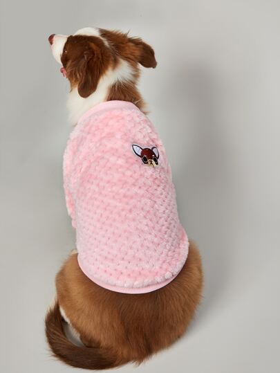 لباس علوي مززخرف برسوم كارتون للكلب قطعة واحدة