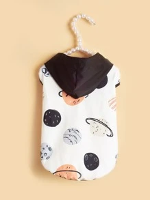 Planet Print Pet Tank Top - Multicolor - View 3
