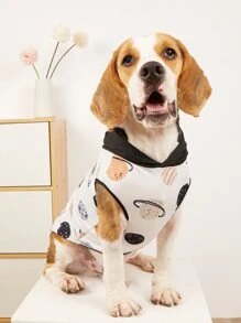 Planet Print Pet Tank Top - Multicolor - View 4