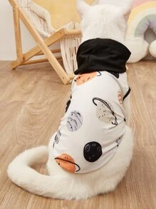 Planet Print Pet Tank Top - Multicolor - View 7
