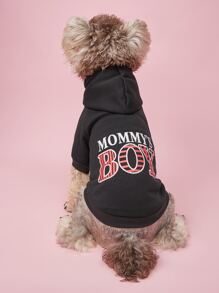 Áo hoodie hình thú cưng họa tiết chữ "Mommy's Boy" - Nhiều màu - Xem 2