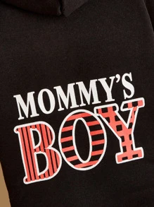 Áo hoodie hình thú cưng họa tiết chữ "Mommy's Boy" - Nhiều màu - Xem 4