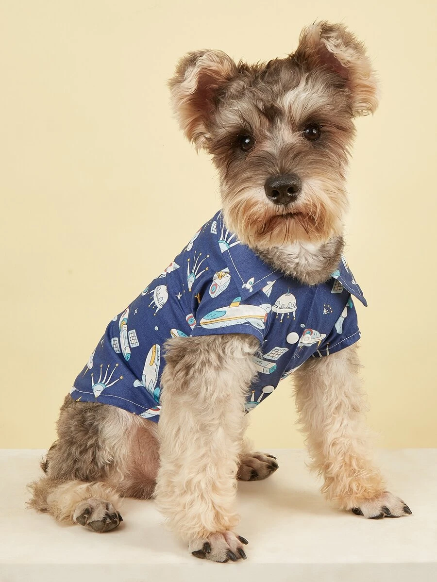 Phi Thuyền In Áo Cho Thú Cưng - Màu xanh lam - Xem 1