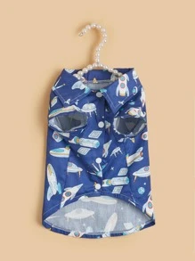 Phi Thuyền In Áo Cho Thú Cưng - Màu xanh lam - Xem 3