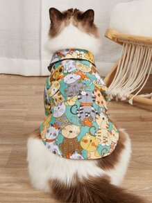 Cartoon Graphic Pet Shirt - Multicolor - View 4