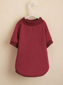 1 pieza sudadera con capucha informal, cómoda y transpirable para gatos y perros - Burdeos - Ver 2