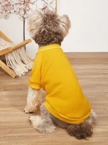 1pc Comfortable And Breathable Pet Casual Sweatshirt For Cats And Dogs - Yellow - View 3