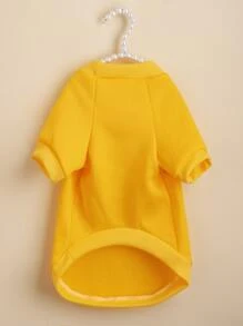 1pc Comfortable And Breathable Pet Casual Sweatshirt For Cats And Dogs - Yellow - View 5