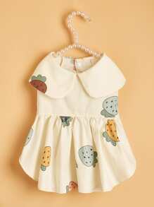 草莓圖案寵物連衣裙 - 彩色 - 查看 1